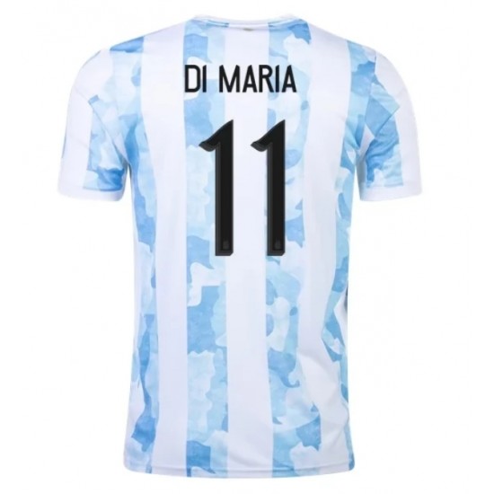 Camisola Argentina Di Maria 11 Equipamento Primeiro 2021 Manga Curta